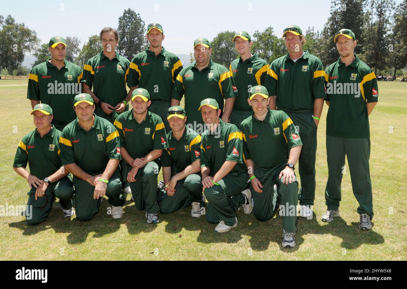 Australien Celebrity Cricket Team beim Westfield Hollywood Ashes