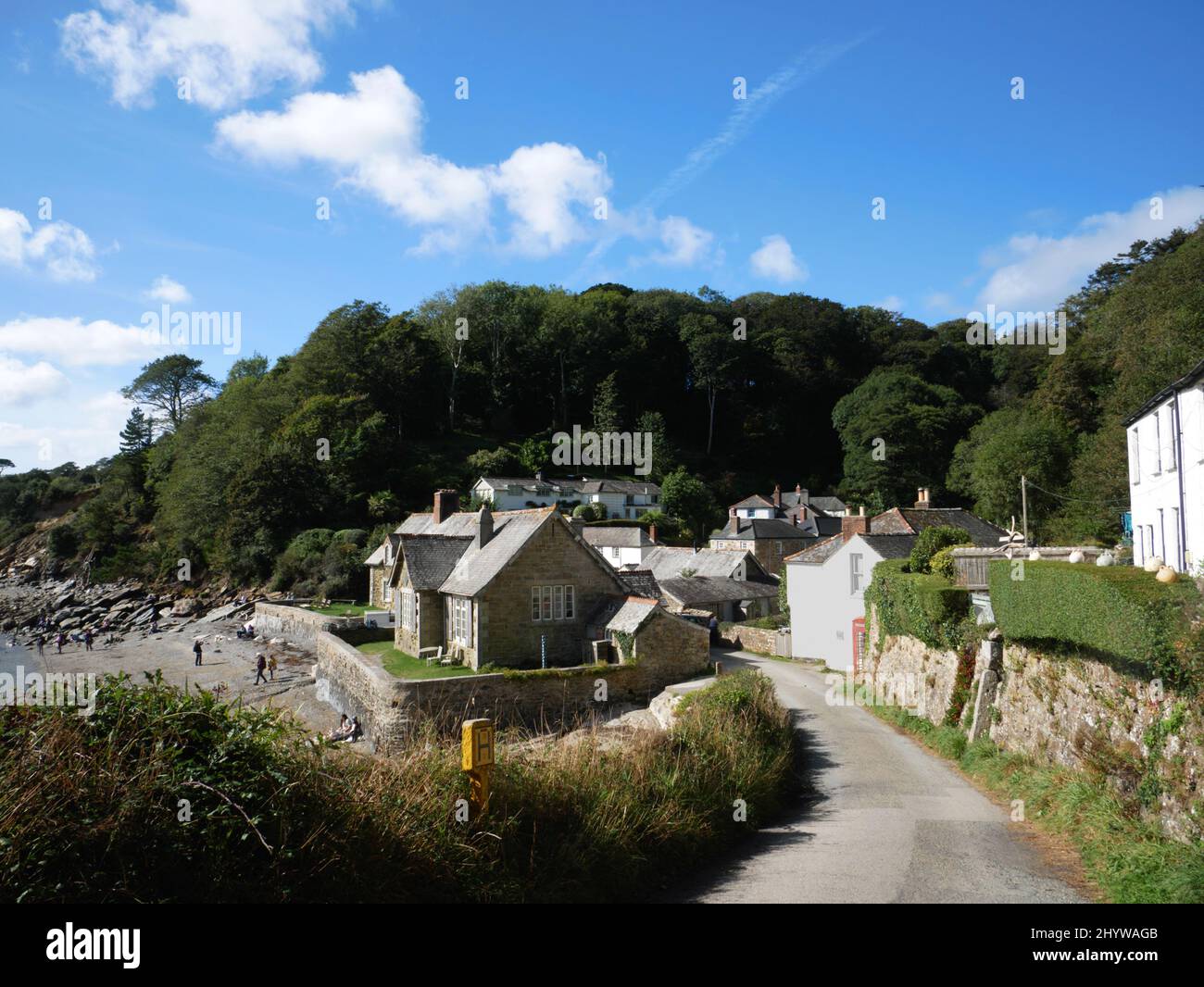 Das Dorf Durgan am Helford River, Cornwall. Stockfoto