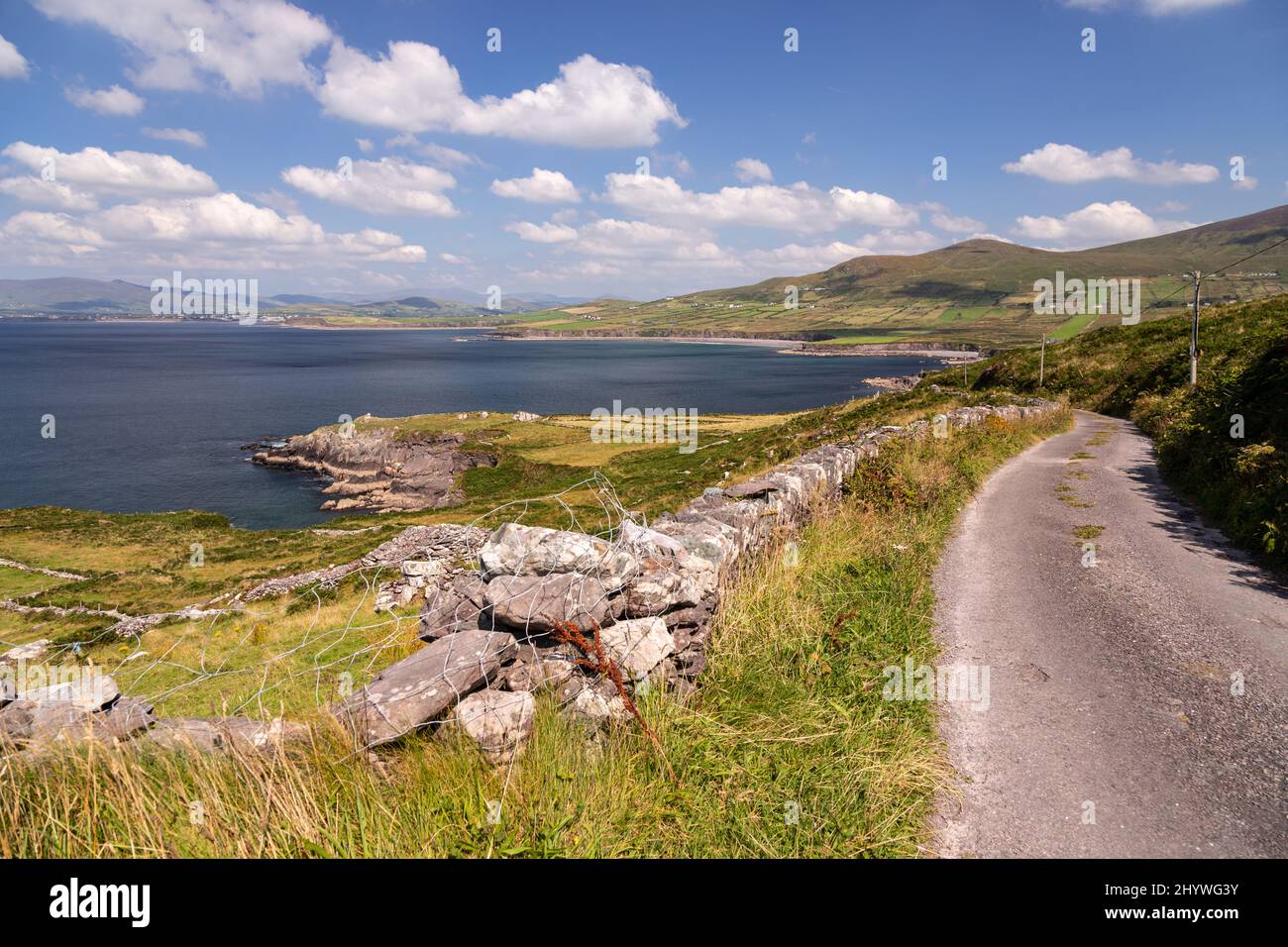 Blick von der Iveragh-Halbinsel an der Atlantikküste der Grafschaft Kerry, Irland Stockfoto