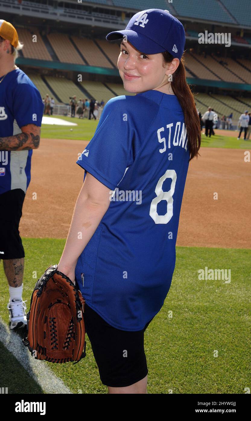 Jennifer Stone beim jährlichen Hollywood Stars Game 51. im Dodger Stadium in Los Angeles, USA Stockfoto