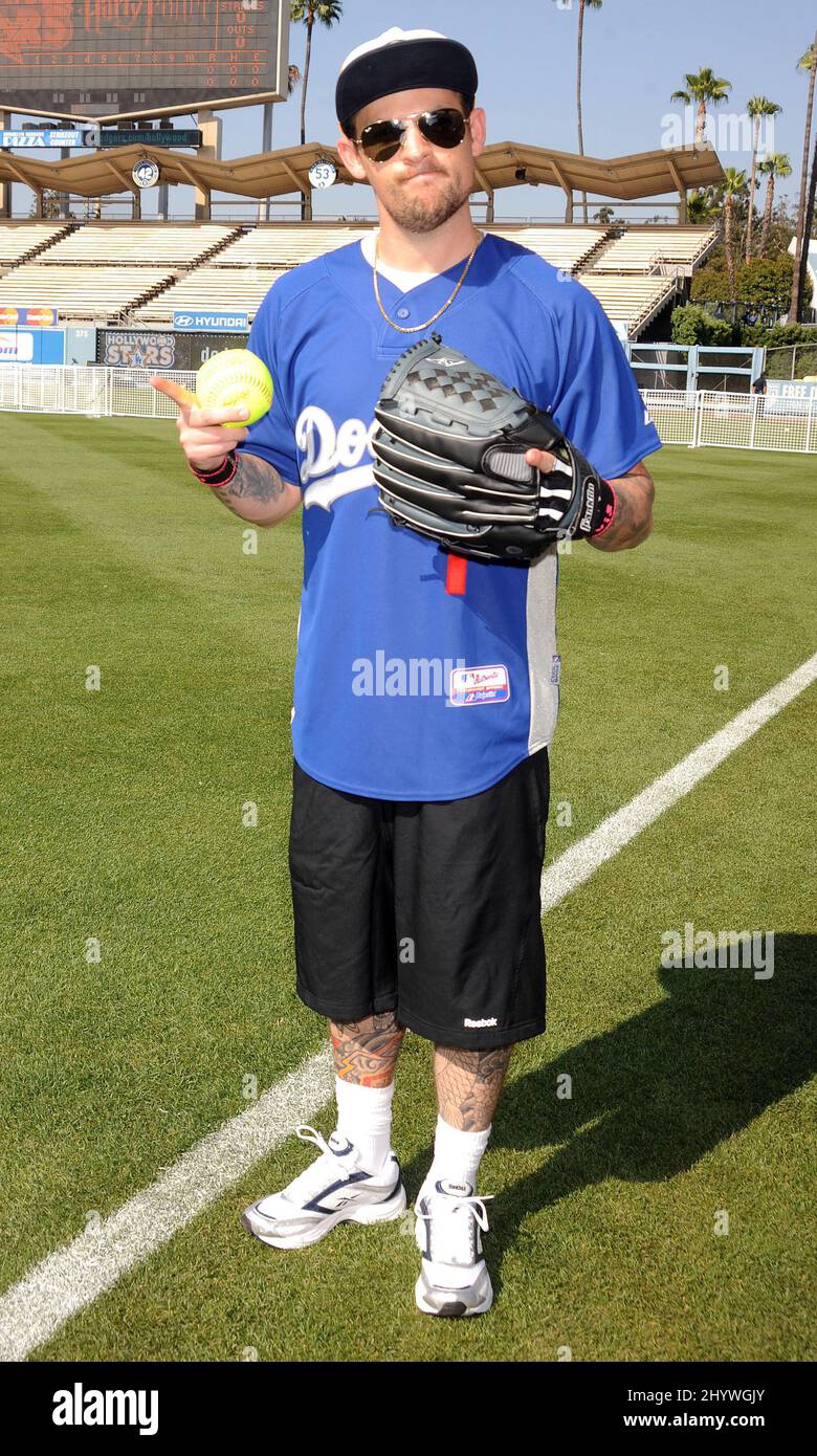 Joel Madden beim jährlichen Hollywood Stars Game 51. im Dodger Stadium in Los Angeles, USA Stockfoto