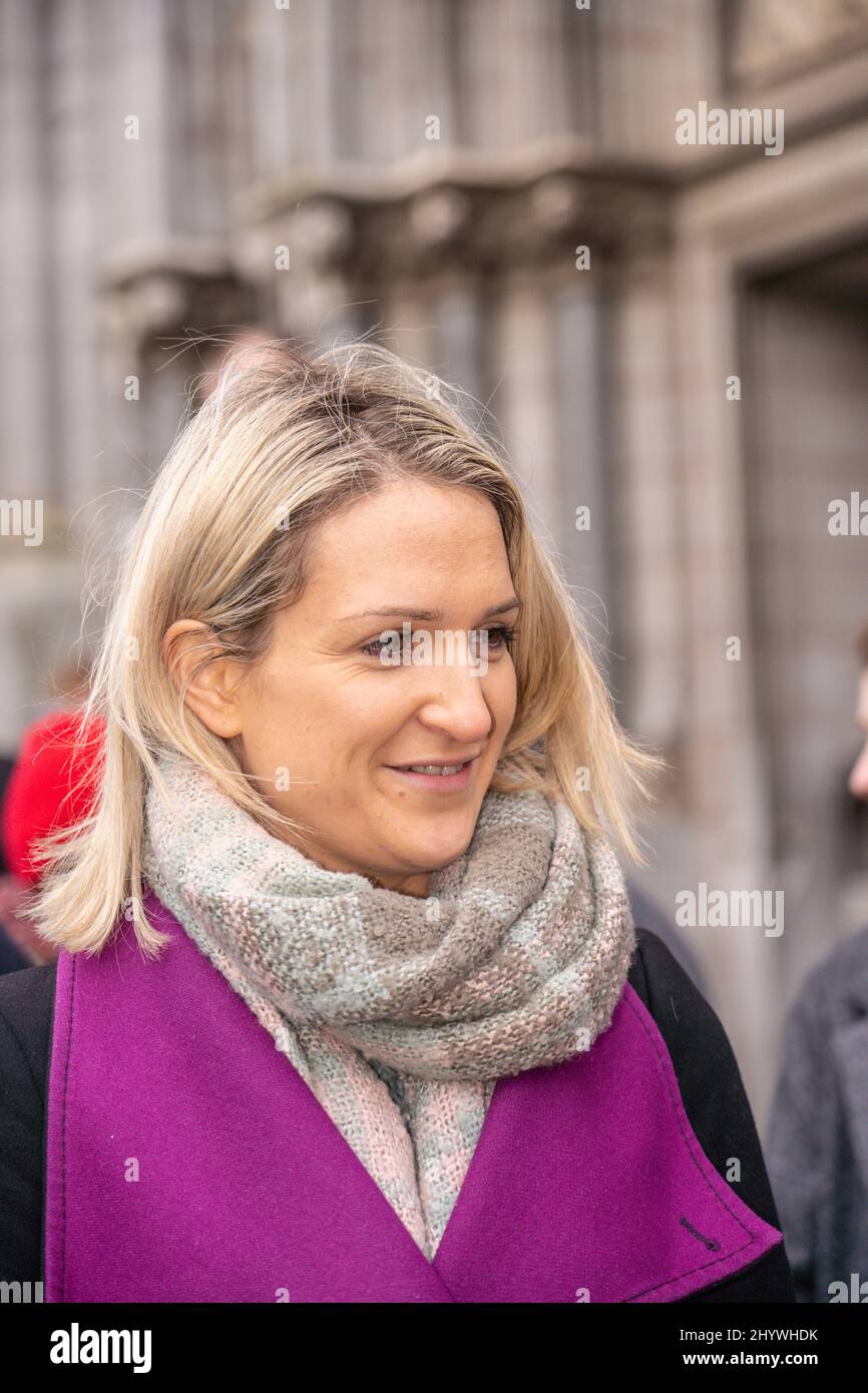 Helen McEntee (TD) bei der Drogheda Peace Rally, die am 25.. Januar 2020 stattfand Stockfoto