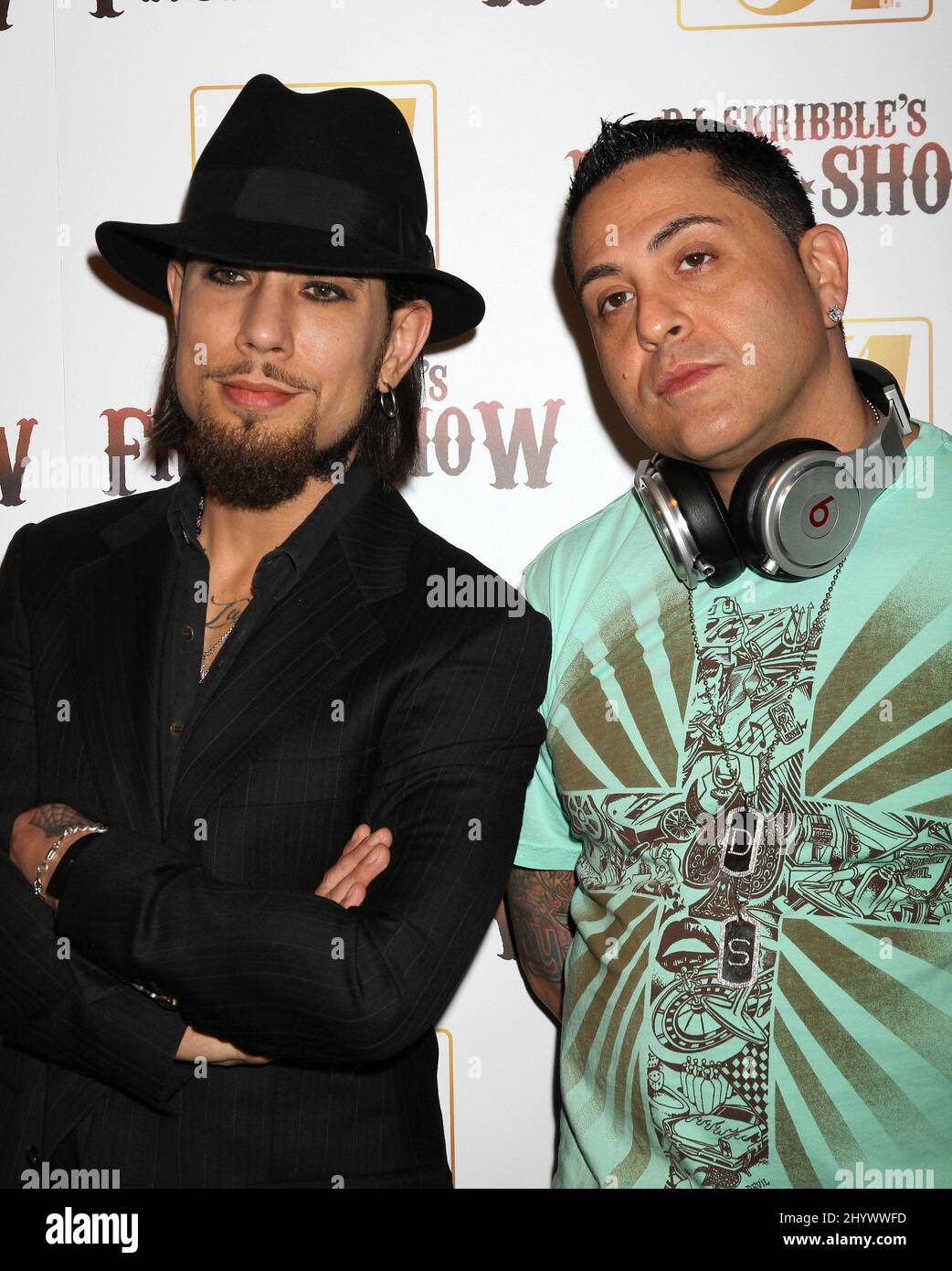 27. März 2010 Las Vegas, NV Dave Navarro und DJ Scribble Dave Navarro kommen zu DJ Scribble für die „Freak Show“ im Studio 54 im MGM Grand Hotel and Casino Stockfoto