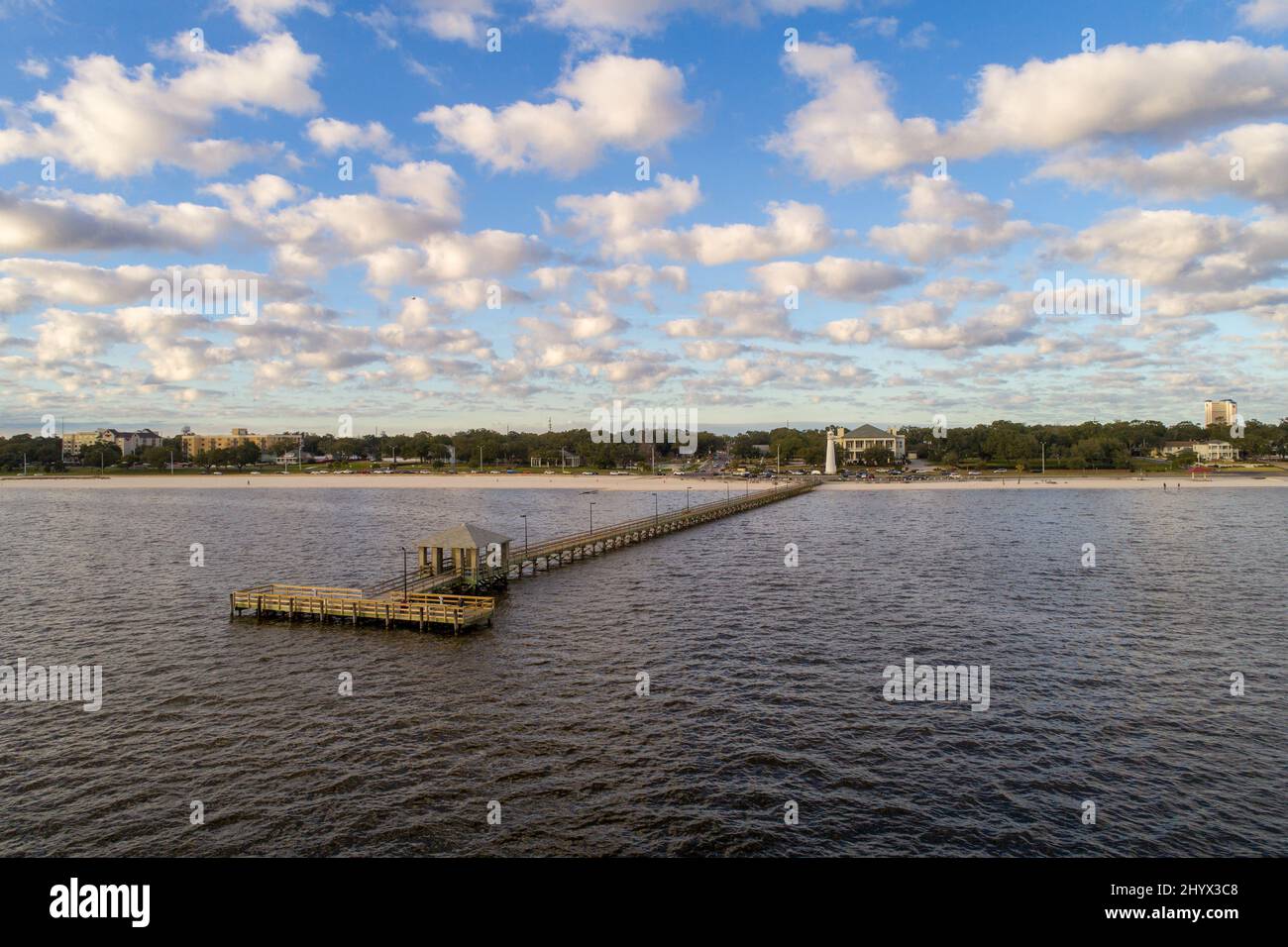 Biloxi Lighthouse Pier Stockfoto