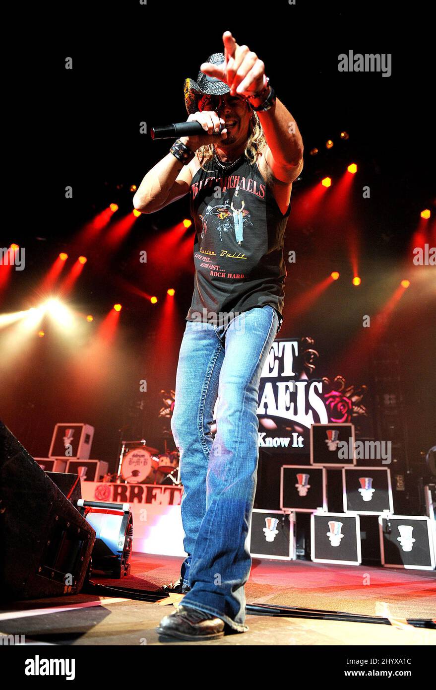 Bret Michaels 'Roses & Thorns' Konzerttour hält am Time Warner Cable Music Pavilion Stockfoto