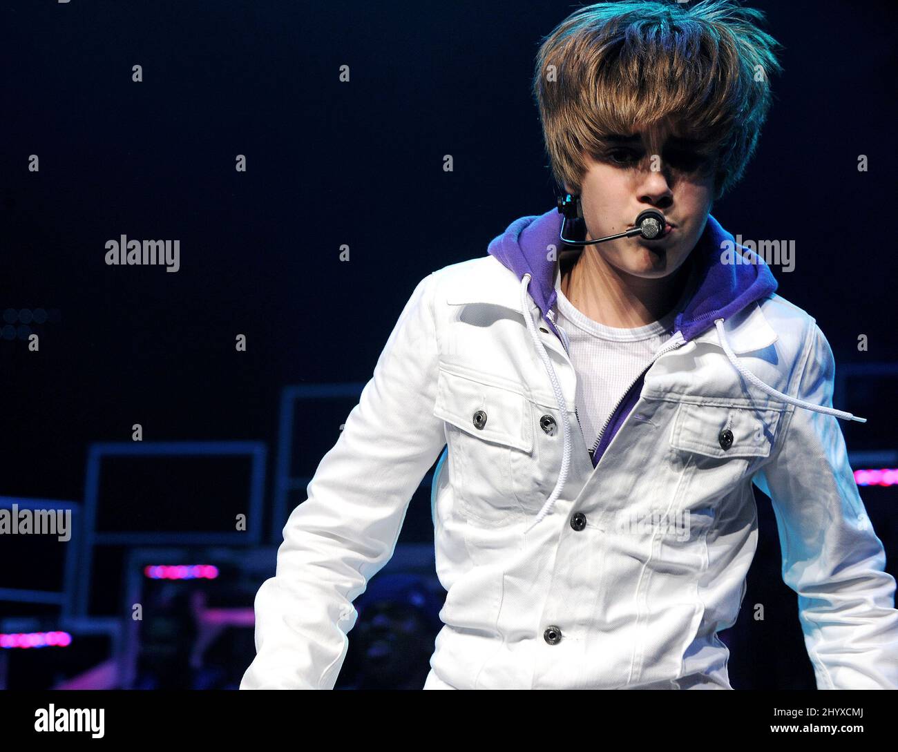 Justin Bieber im Nokia Theater, Los Angeles. Stockfoto