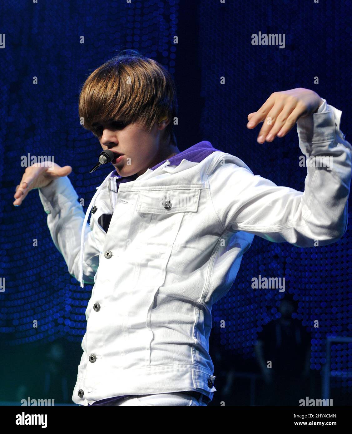 Justin Bieber im Nokia Theater, Los Angeles. Stockfoto