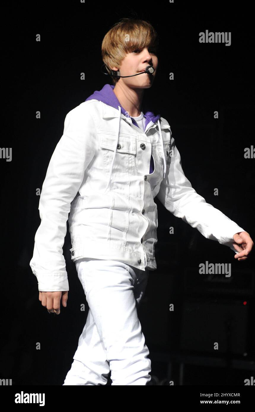 Justin Bieber im Nokia Theater, Los Angeles. Stockfoto
