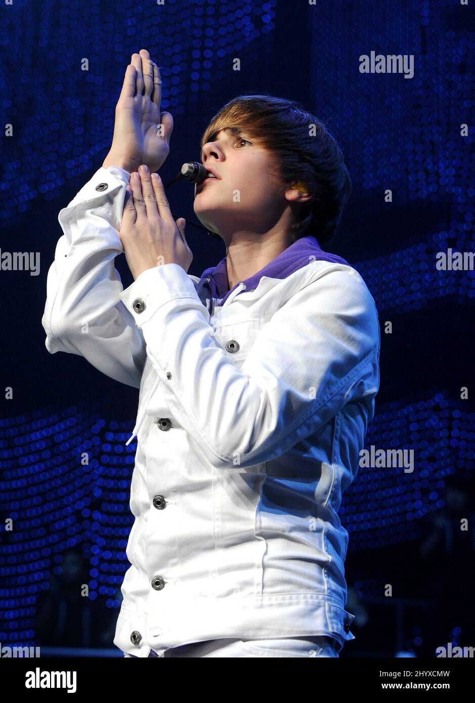 Justin Bieber im Nokia Theater, Los Angeles. Stockfoto