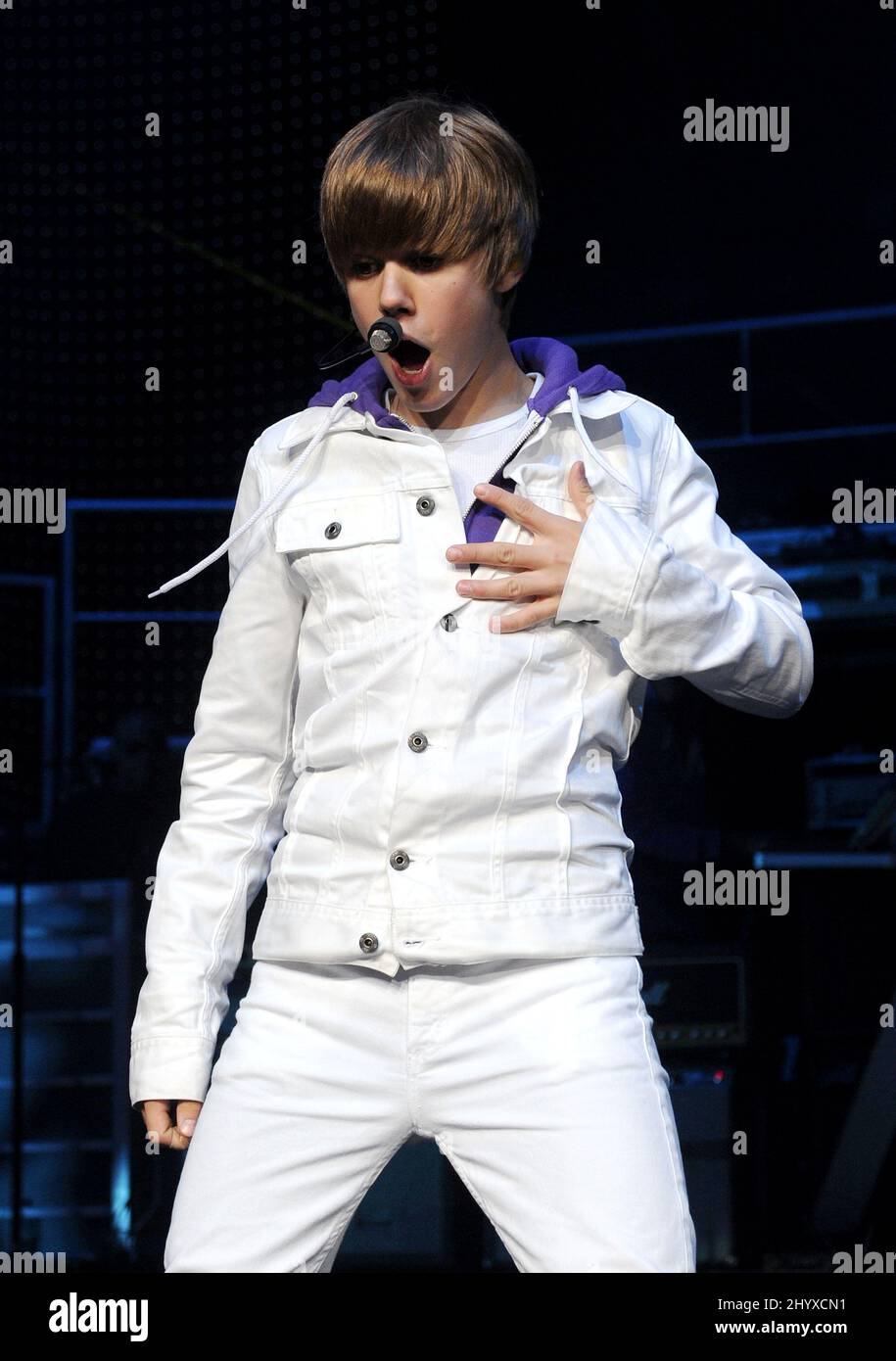 Justin Bieber im Nokia Theater, Los Angeles. Stockfoto