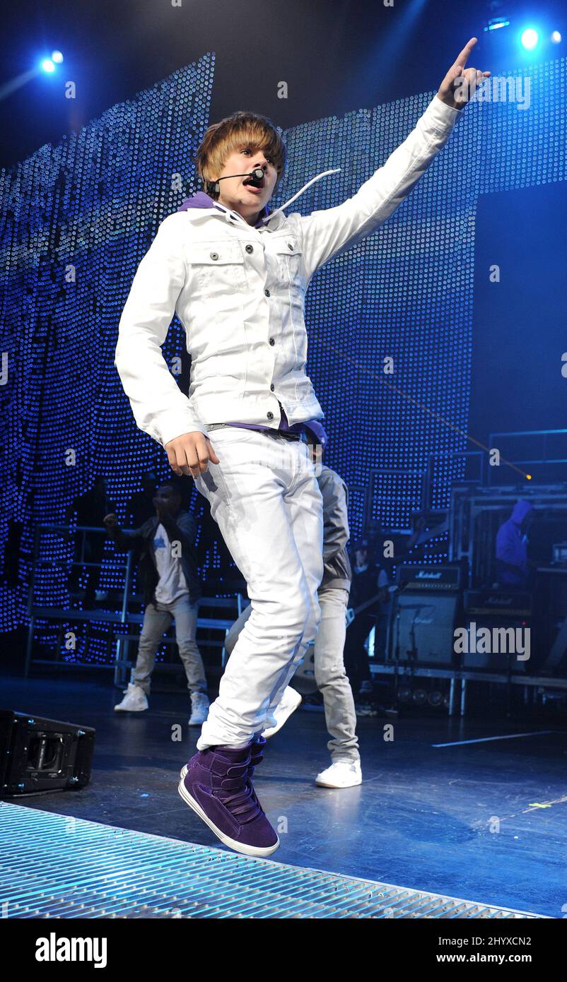 Justin Bieber im Nokia Theater, Los Angeles. Stockfoto