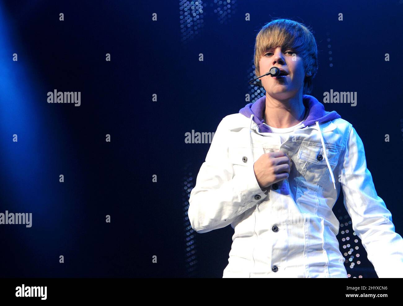Justin Bieber im Nokia Theater, Los Angeles. Stockfoto