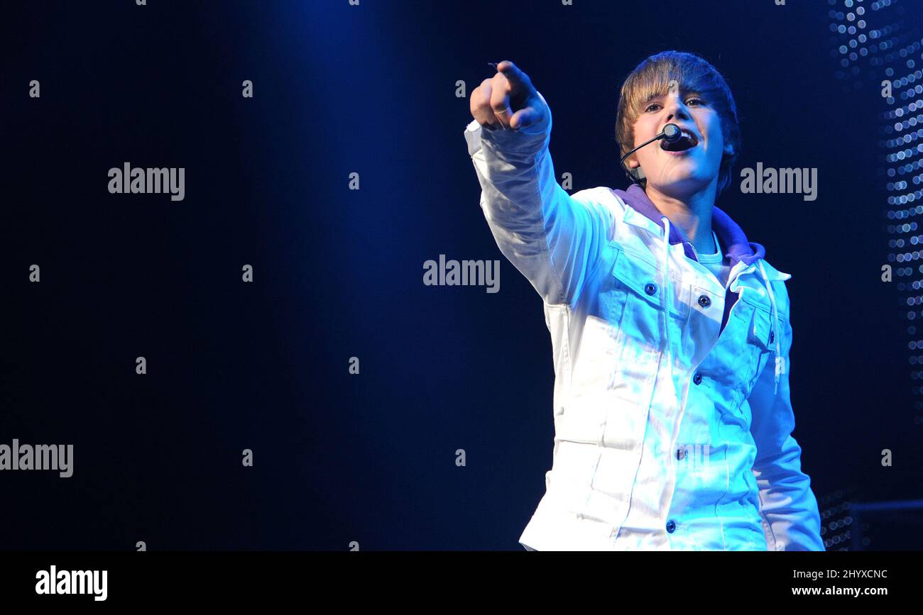 Justin Bieber im Nokia Theater, Los Angeles. Stockfoto
