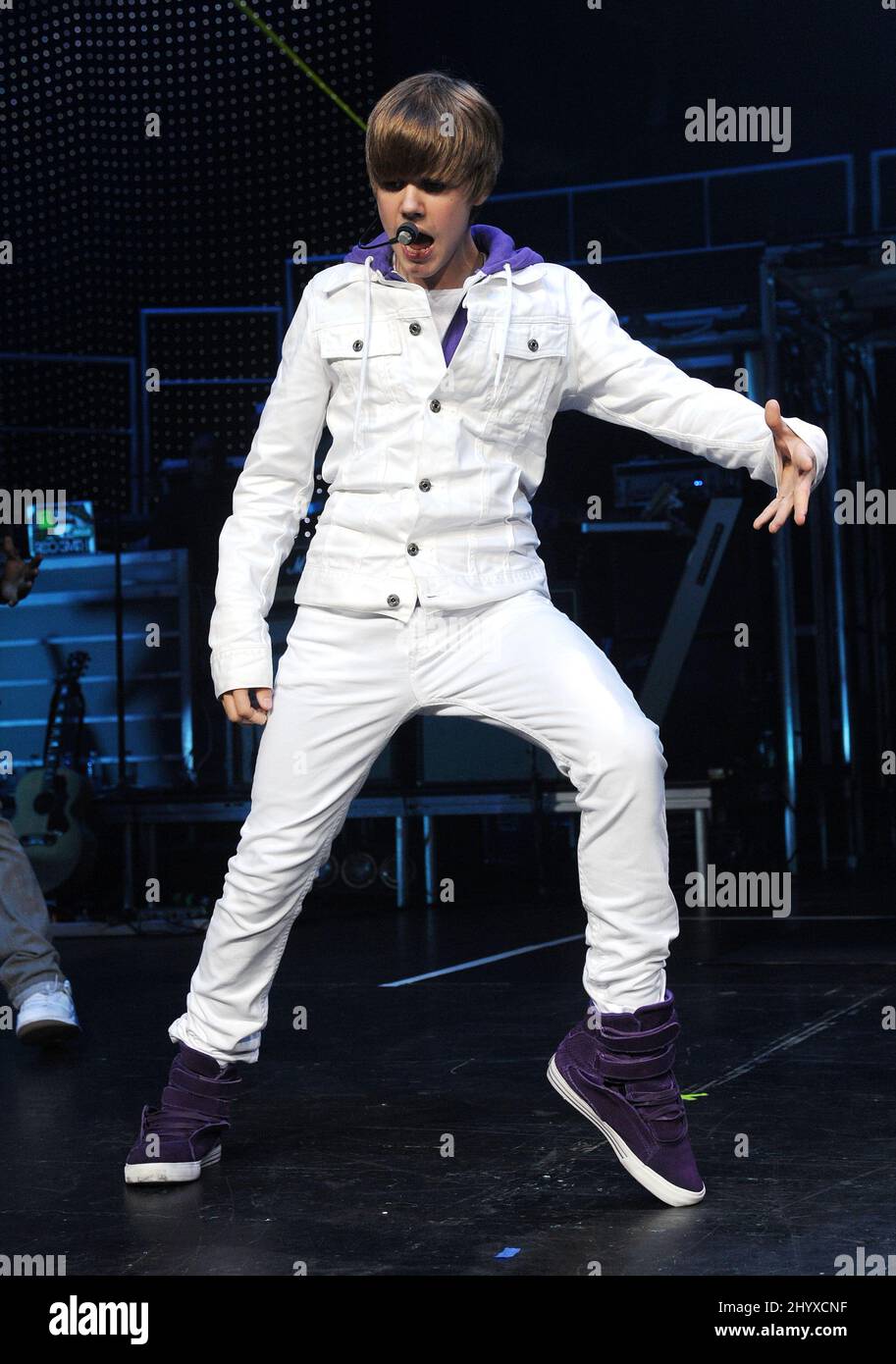 Justin Bieber im Nokia Theater, Los Angeles. Stockfoto