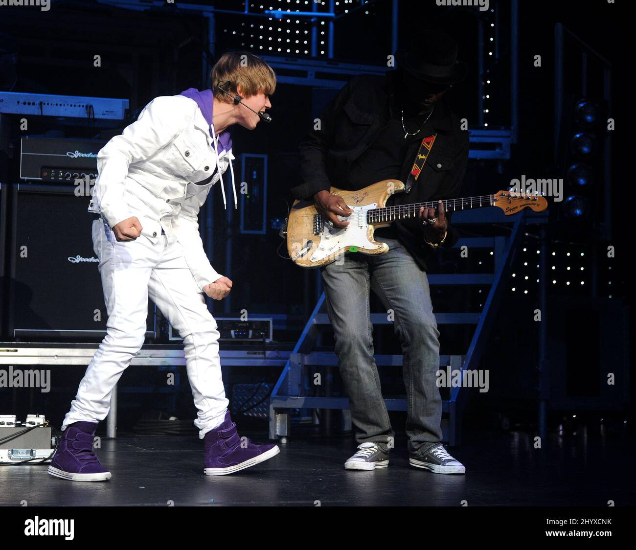 Justin Bieber im Nokia Theater, Los Angeles. Stockfoto