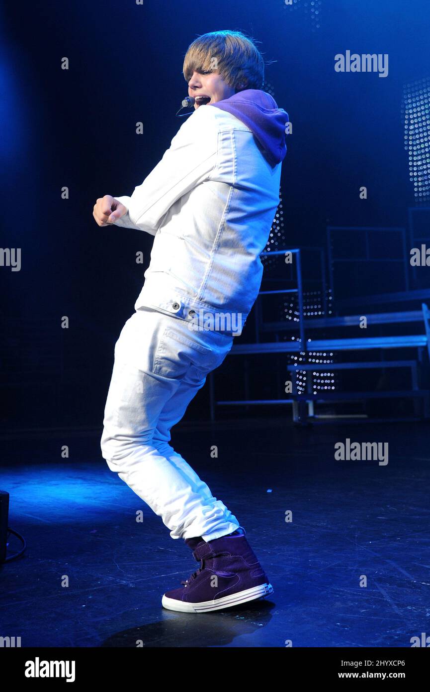 Justin Bieber im Nokia Theater, Los Angeles. Stockfoto
