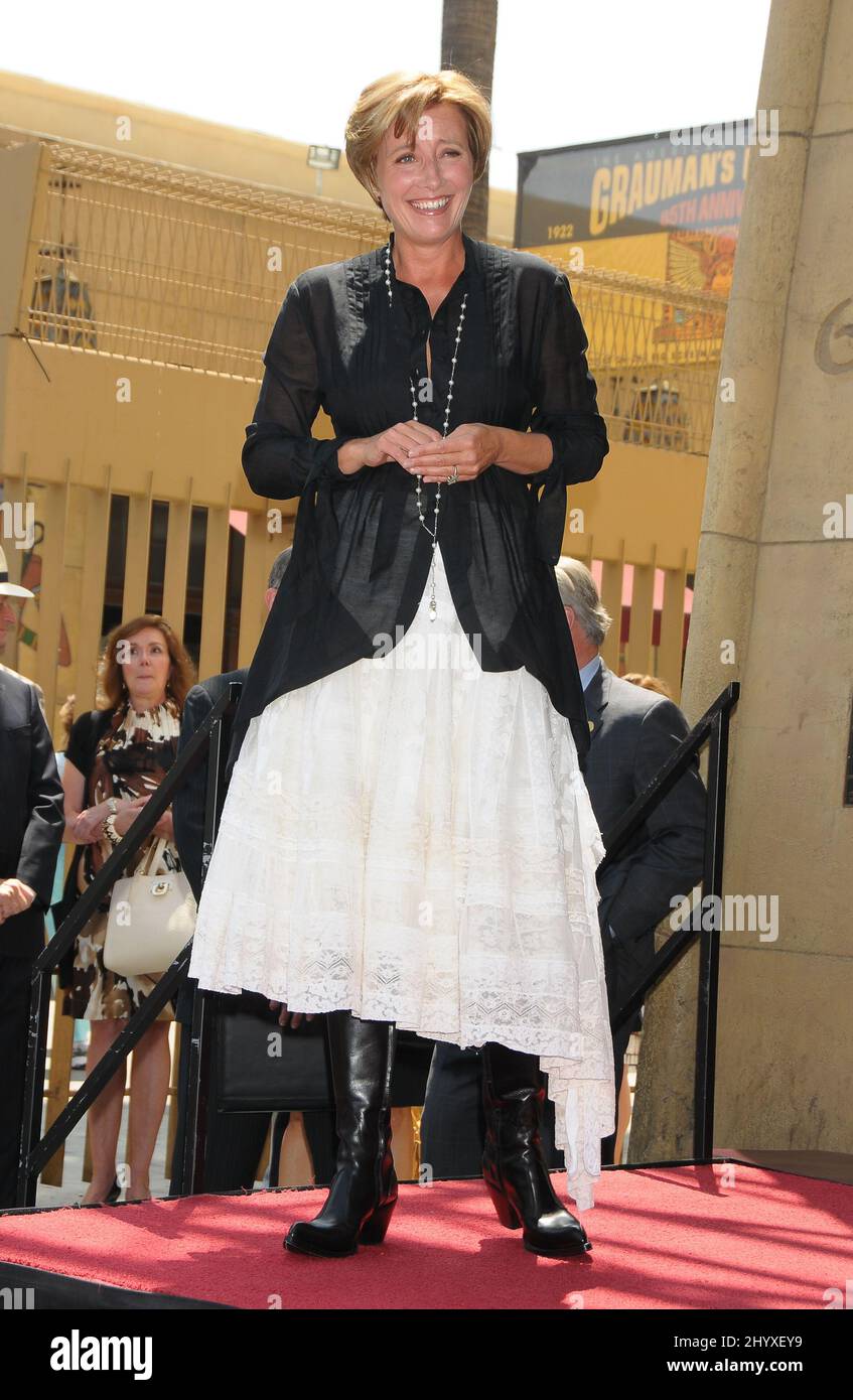 Emma Thompson während Emma Thompsons „Honor with a Star“ auf dem Hollywood Walk of Fame, Kalifornien Stockfoto