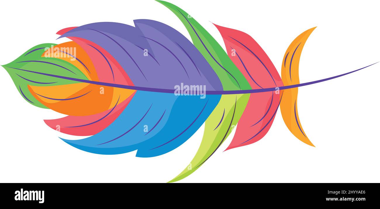 Isolierte farbige Feder Symbol Bild Vektor Stock Vektor