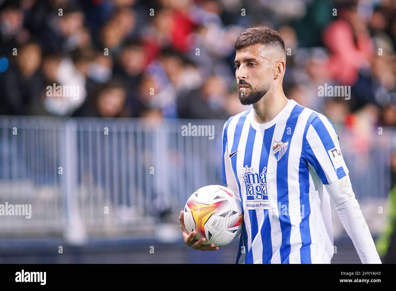 Malaga, Spanien. 12. März 2022. Alvaro Vadillo, gesehen während des Matches von La Liga Smartbank 2021/2022 zwischen Malaga CF und SD Ponferradina im La Rosaleda Stadium. Endergebnis; Malaga CF 0:0 SD Ponferradina (Foto von Francis Gonzalez/SOPA Images/Sipa USA) Quelle: SIPA USA/Alamy Live News Stockfoto