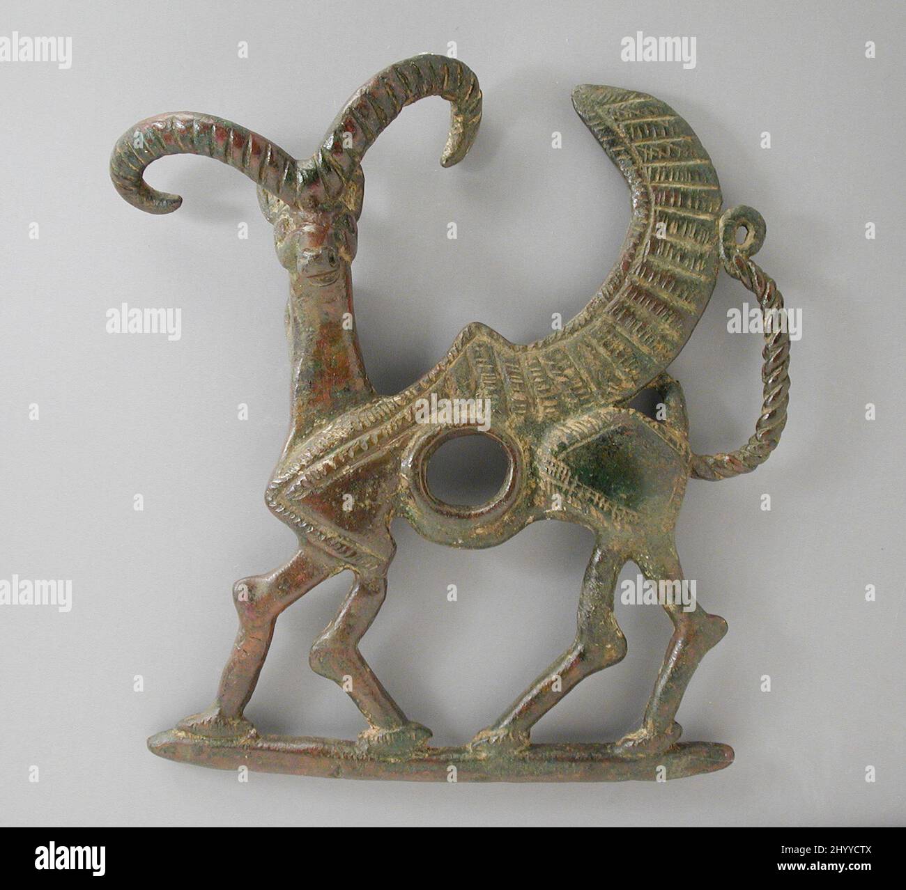 Wangenstück aus einem Pferdebiss. Iran, Luristan, Luristan Bronzen, um 1000-650 v. Chr.. Werkzeuge und Ausrüstung; Pferdezuweisungen. Bronze Stockfoto