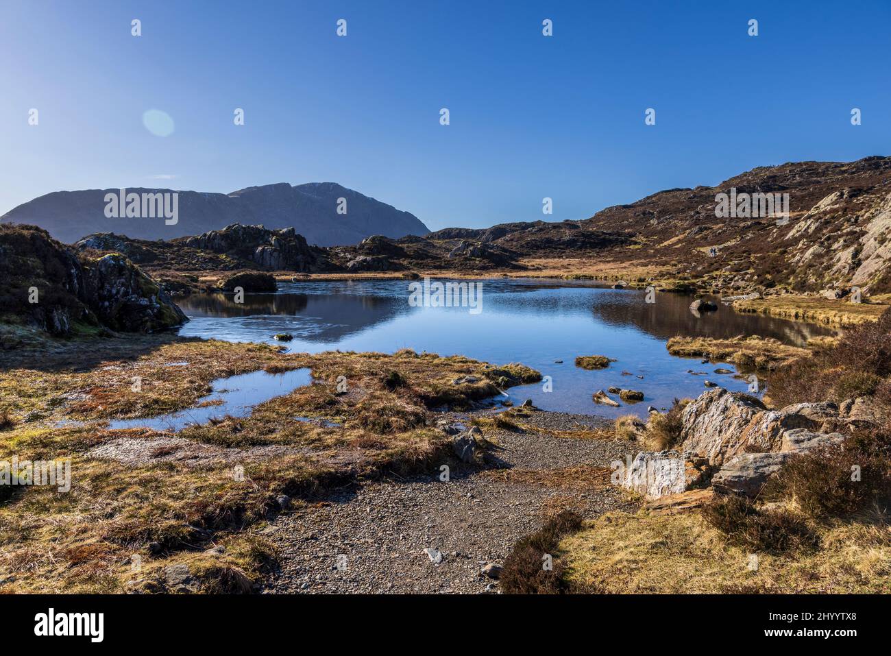 Innominate Tarn on Hay Stacks fiel in den Buttermere Fells, Lake District, England Stockfoto