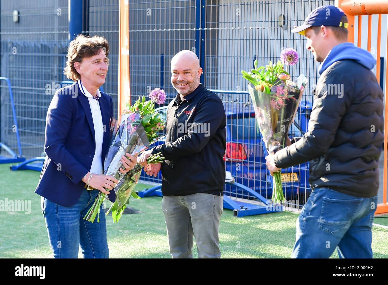 DEN HAAG, NIEDERLANDE - 15. MÄRZ: Vorsitzende der NOC-NSF Anneke van Zanen - Nieberg bei der Präsentation der olympischen und paralympischen Athleten im Schilderswijk am 15. März 2022 in Den Haag, Niederlande (Foto: Kees Kuijt/BSR Ageny) NOCNSF Stockfoto