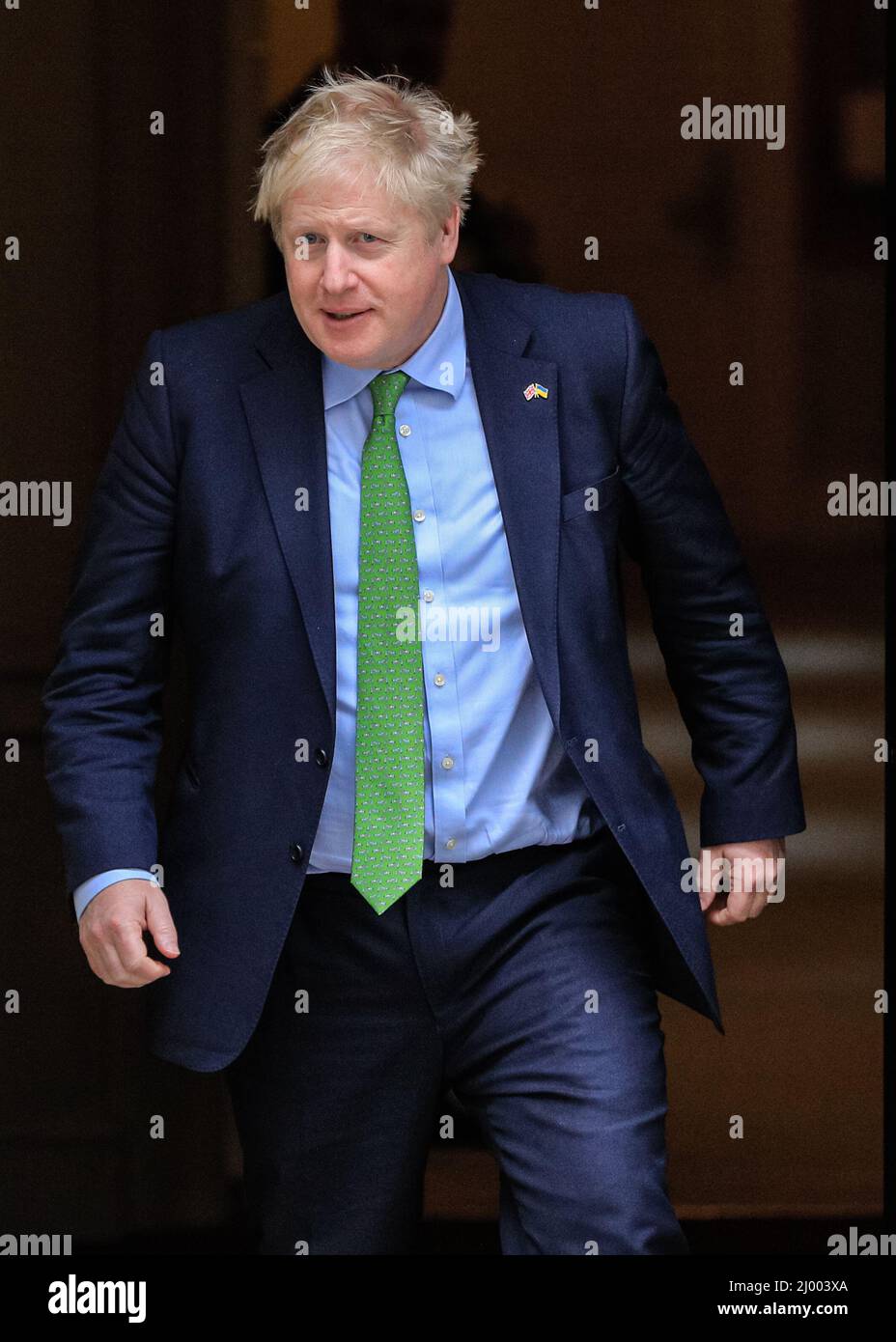 London, Großbritannien. 15. März 2022. Der britische Premierminister Boris Johnson begrüßt die schwedische Premierministerin Magdalena Andersson zu Gesprächen in der Downing Street. Kredit: Imageplotter/Alamy Live Nachrichten Stockfoto