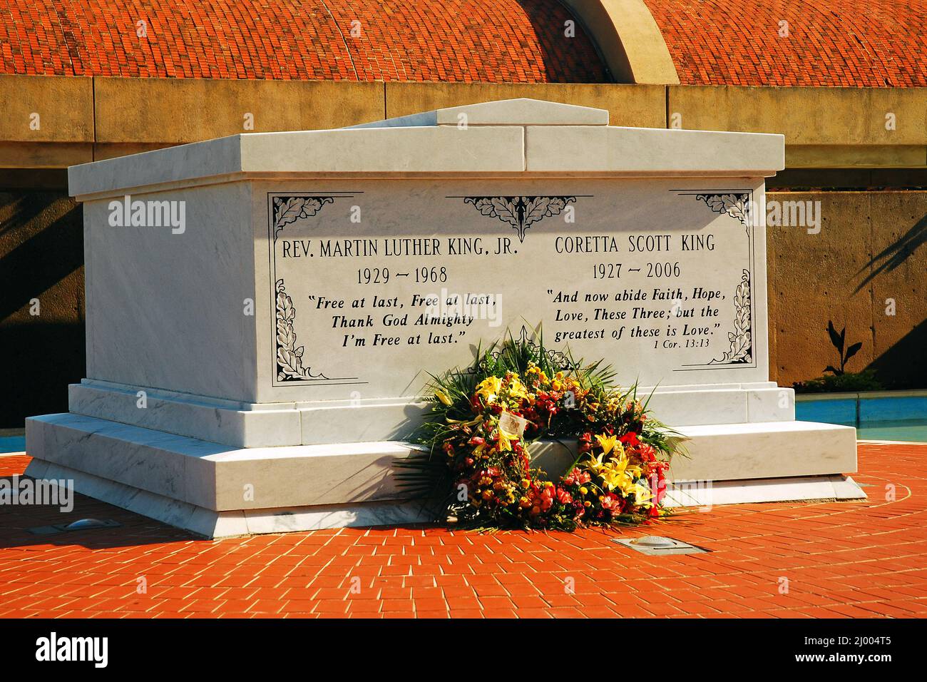 Die Gräber von Martin und Coretta King in Atlanta, Georgia Stockfoto