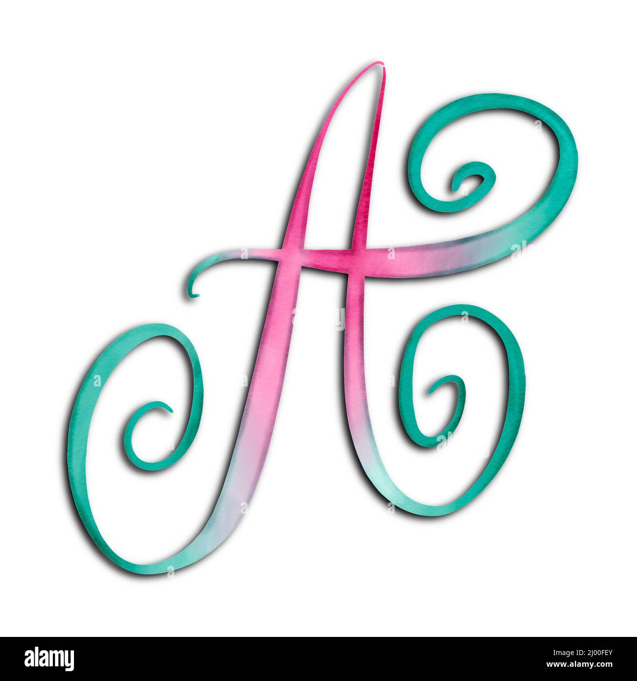 Schreiben Sie Einen Aquarelleffekt Stockfoto