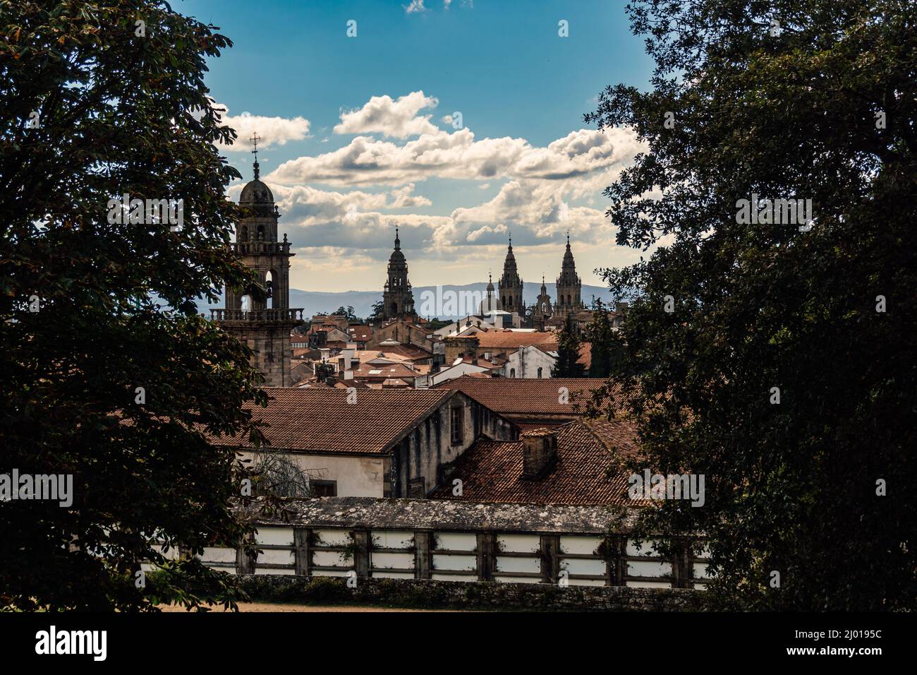 Fotos von Santiago de Compostela. Santiago de Compostela Stadt und Gemeinde Spanien, Provinz La Coruna. Stockfoto