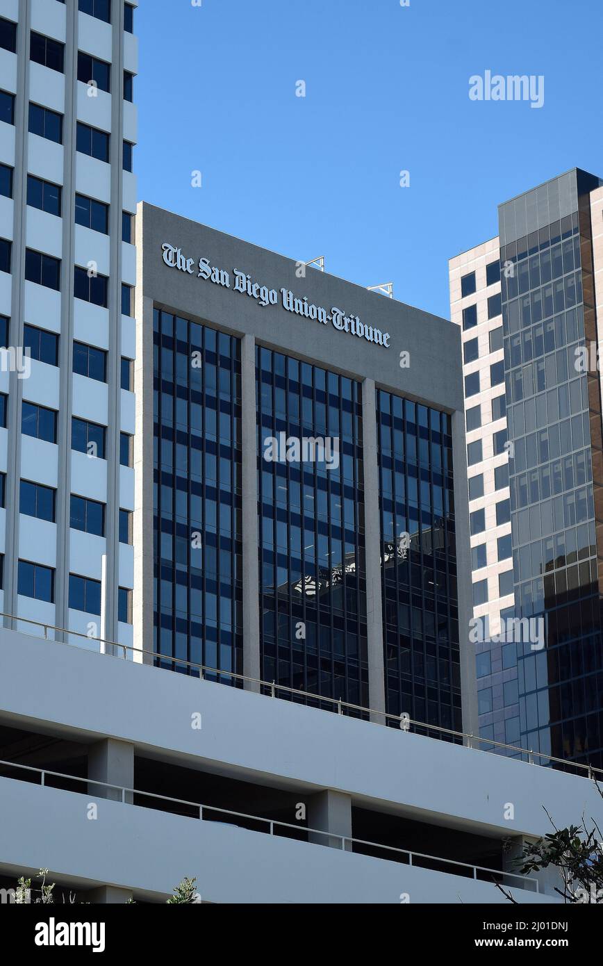 San Diego Union-Tribune Zeitungsgebäude, San Diego, Kalifornien Stockfoto