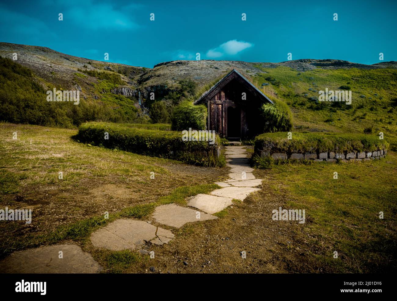 Die Commonwealth Farm in Island. Stockfoto