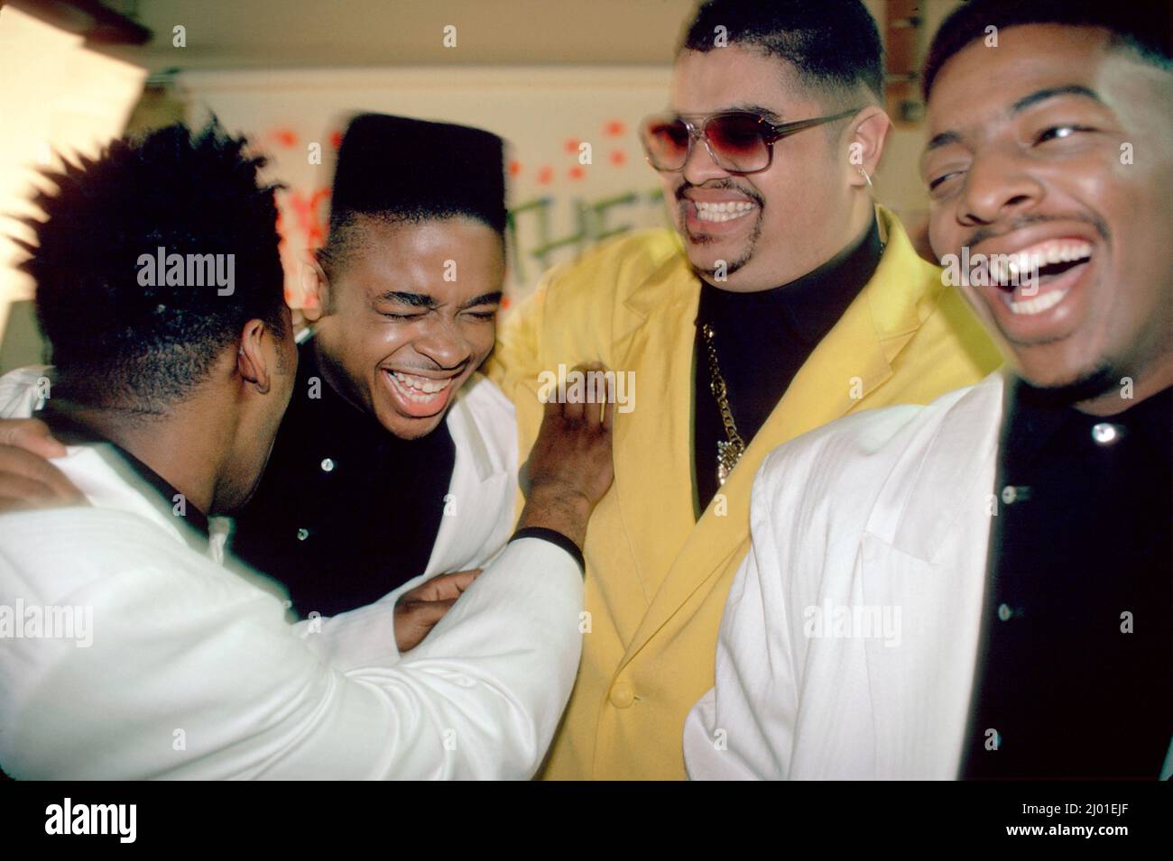 New Jersey Teaneck Heavy D & The Boyz, Black Rap Group Musik Hip-Hop Sänger Interpreten, Stockfoto