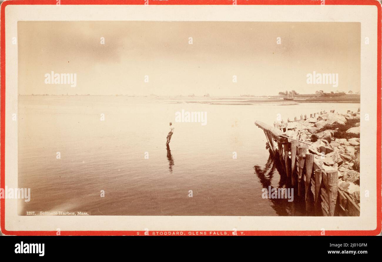 Scituate Harbour, Mass. Seneca Ray Stoddard (Usa, 1843-1917). USA, um 1885, gedruckt um 1885. Fotos. Silberdruck mit Albumen Stockfoto