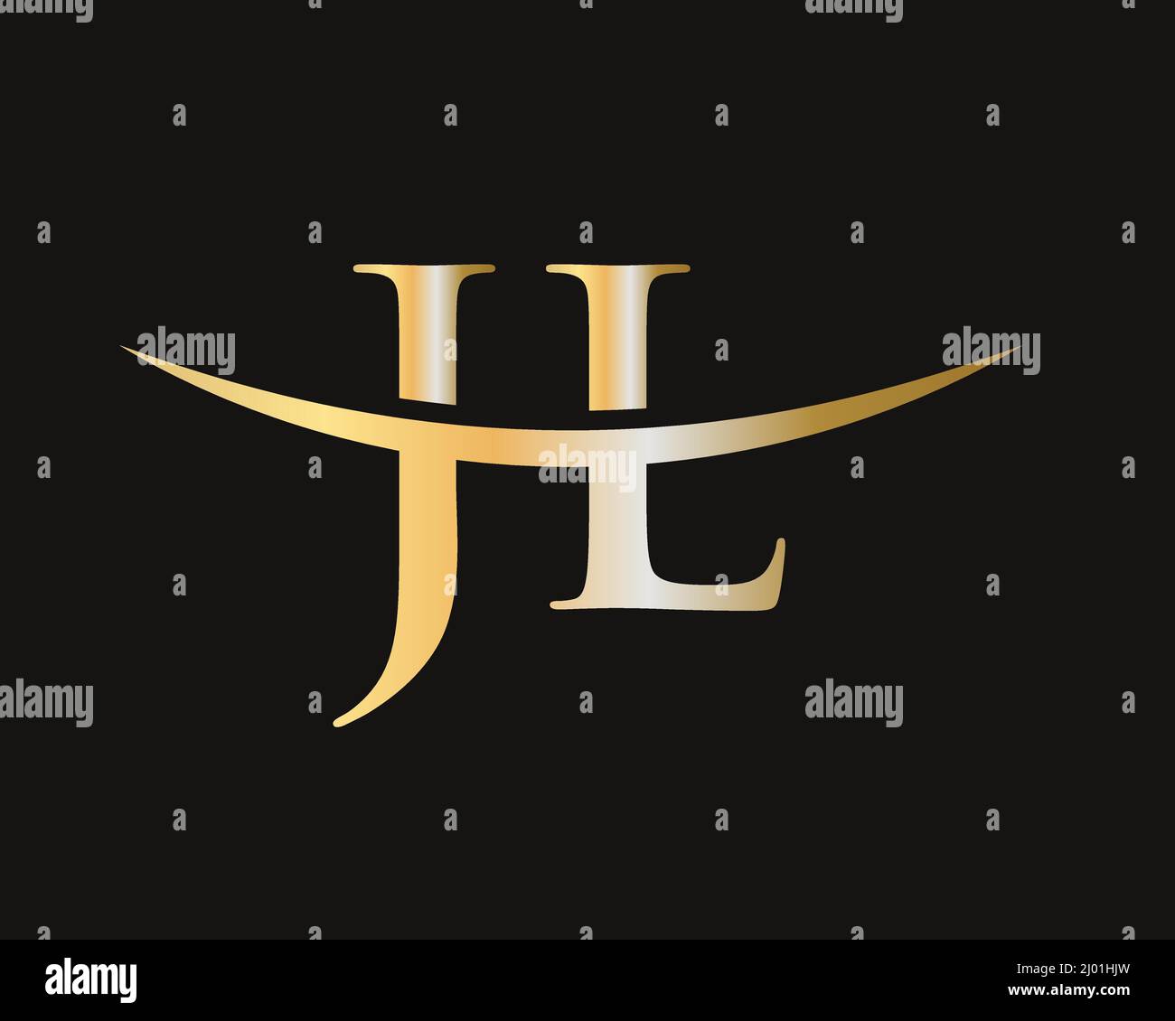 Ursprünglicher Monogramm-Buchstabe JL Logo Design-Vektor. Vorlage für das JL-Logo-Design Stock Vektor