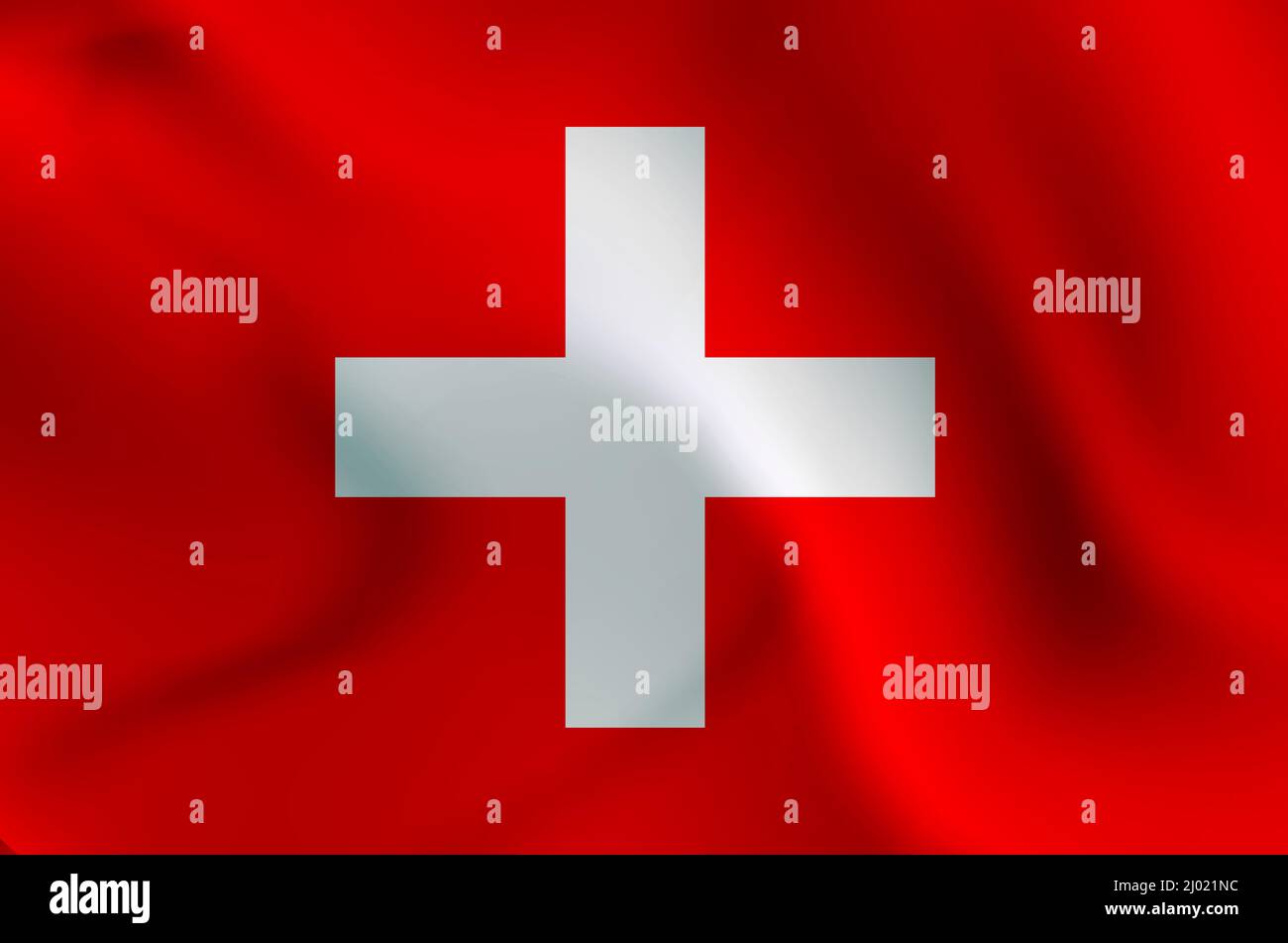 Schweiz Nationalflagge Illustration Hintergrundbild Stockfoto