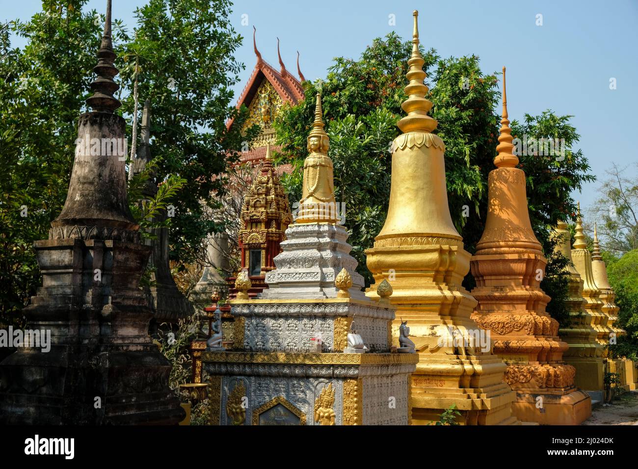 Siem Reap, Kambodscha - Februar 2022: Der Wat Bo Tempel in Siem Reap am 9. Februar 2022 in Kambodscha. Stockfoto