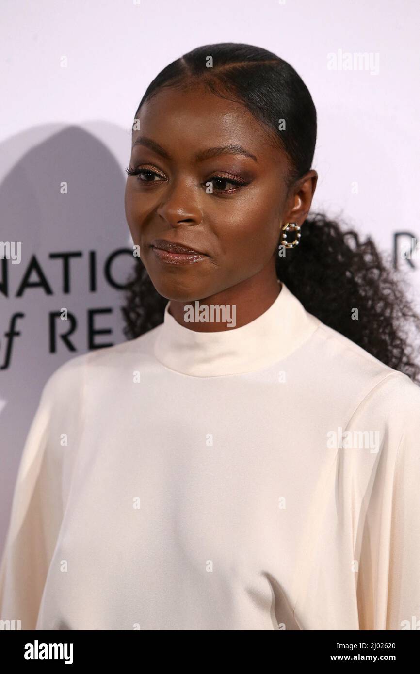 New York City, NY, USA, 15. März 2022, Danielle Deadwyler nimmt am 15. März 2022 an der National Board of Review Gala in der Cipriani 42. Street in New York City, NY, USA Teil. Foto von Charles Guerin/ABACAPRESS.COM Stockfoto