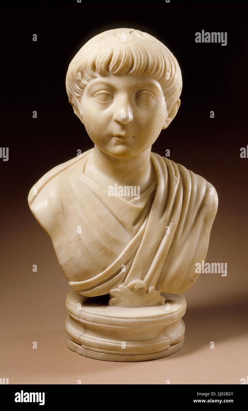 Porträt eines Jungen. Italien, römisch, Trajanische Zeit, um 100. Skulptur. Marmor Stockfoto