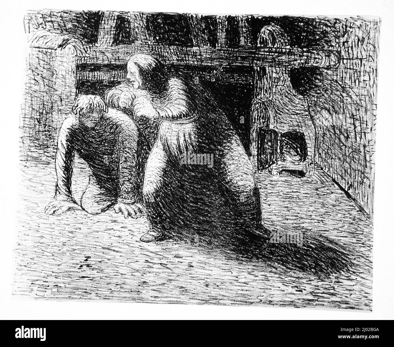 Der Fluch. Ernst Barlach (Deutschland, 1870-1938). Deutschland, 1912. Drucke; Lithographien. Lithographie auf Van Gelder-Papier Stockfoto