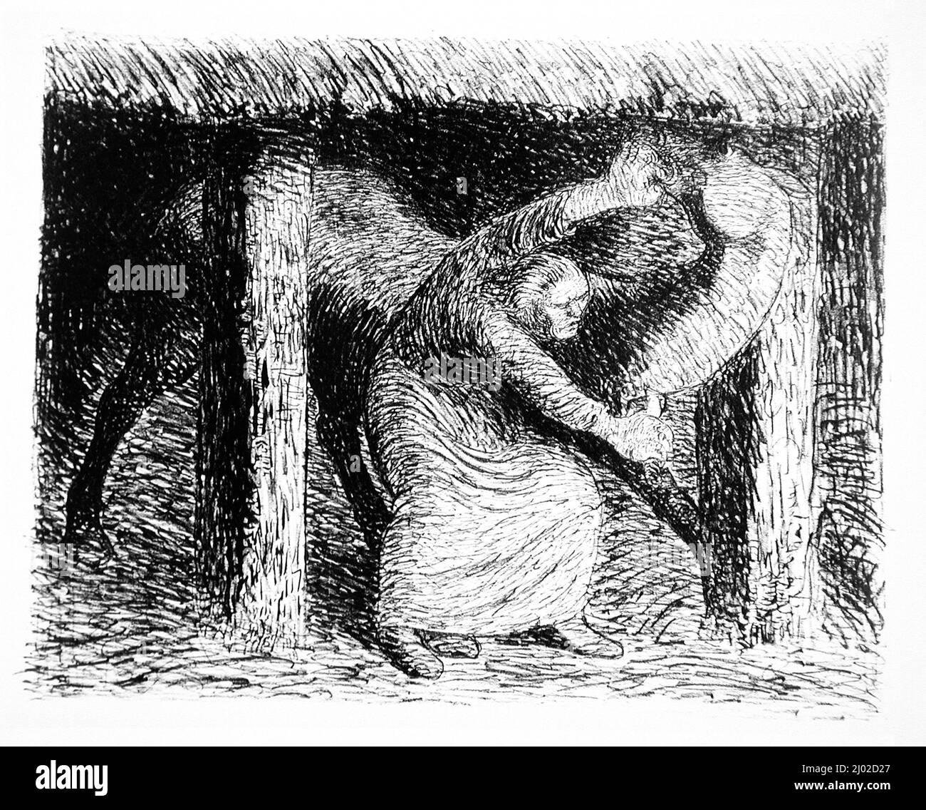 Die Mörderin. Ernst Barlach (Deutschland, 1870-1938). Deutschland, 1912. Drucke; Lithographien. Lithographie auf Van Gelder-Papier Stockfoto Die Mörderin. Ernst Barlach (Deutschland, 1870-1938). Deutschland, 1912. Drucke; Lithographien. Lithographie auf Van Gelder-Papier Stockfoto