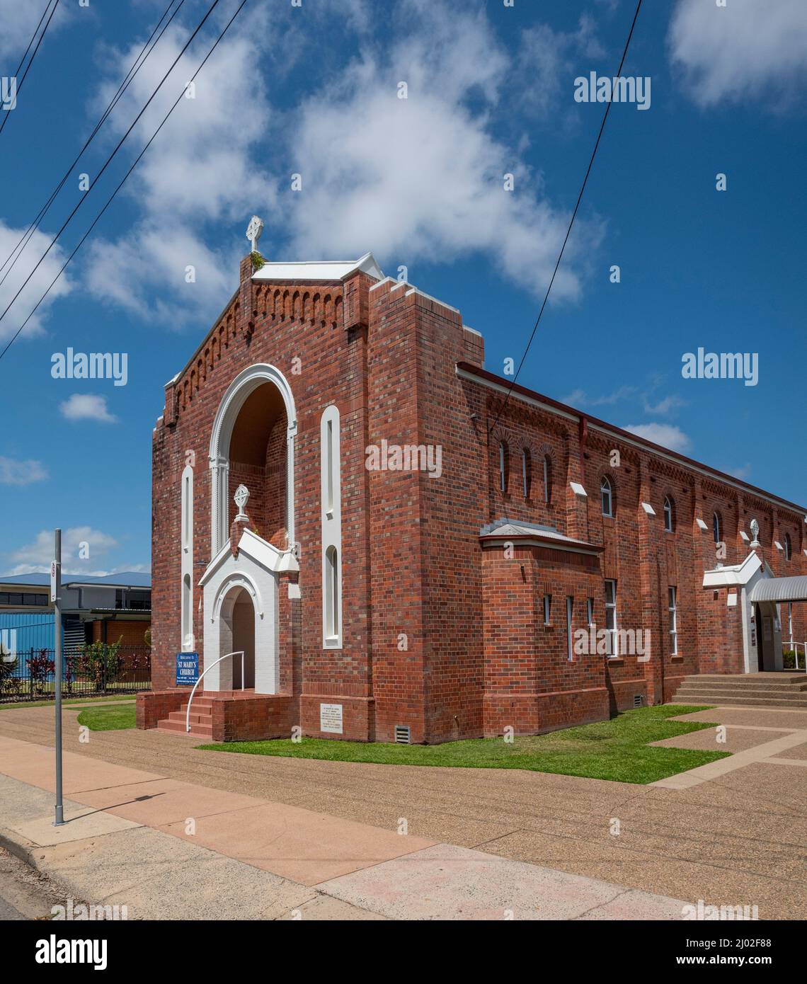 St. Mary’s Parish, South Mackay, ist eine der vier katholischen Pfarreien der Mackay Deanery, die südlich des Pioneer River liegen Stockfoto