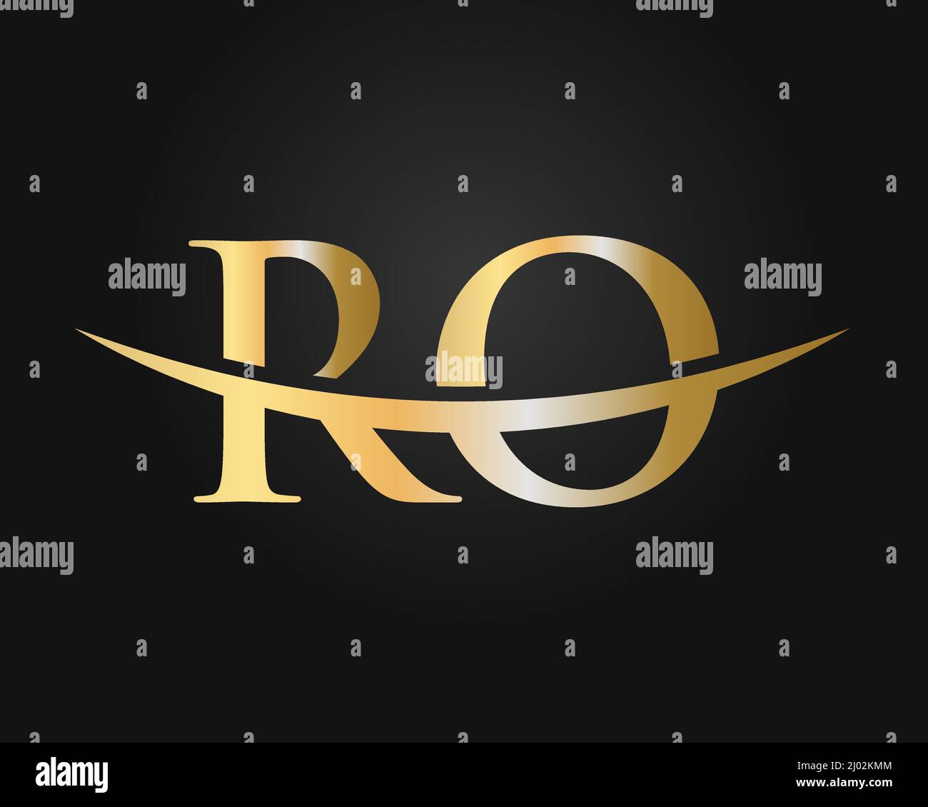 Initial Monogram Letter RO Logo Design Vector. RO Logo Design-Vorlage Stock Vektor