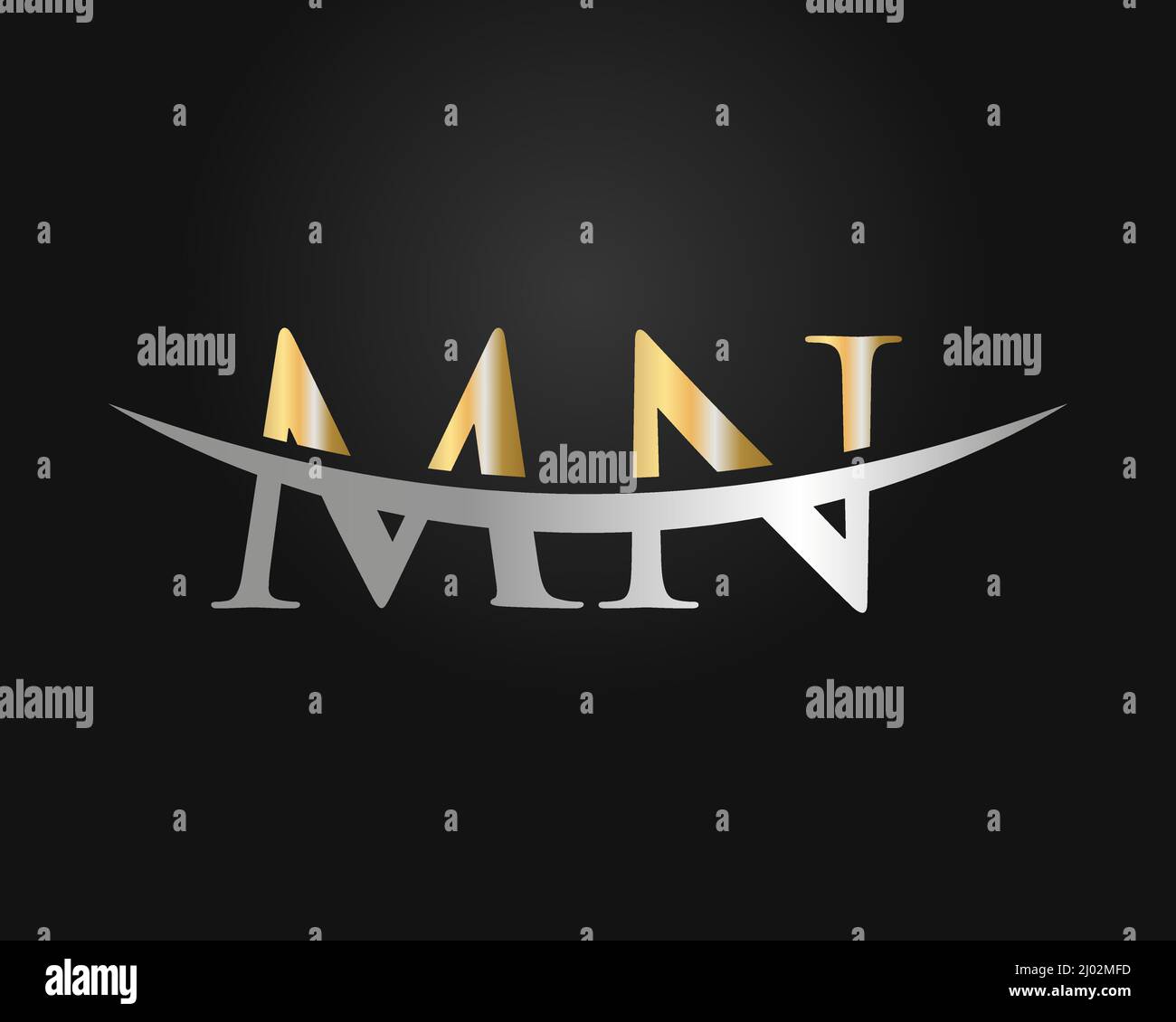 Initial Monogram Letter MN Logo Design Vector. MN Logo Design-Vorlage Stock Vektor