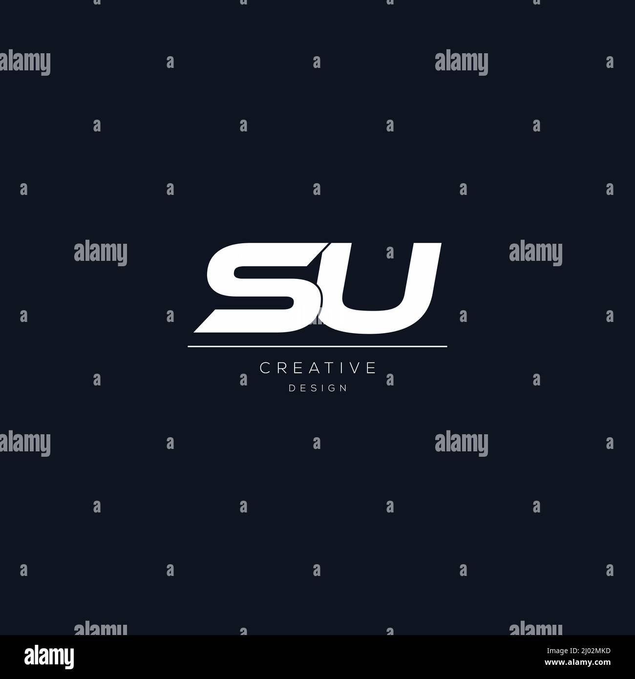 Design-Vorlagen für Symbole mit dem Letter SU-Logo Stock Vektor