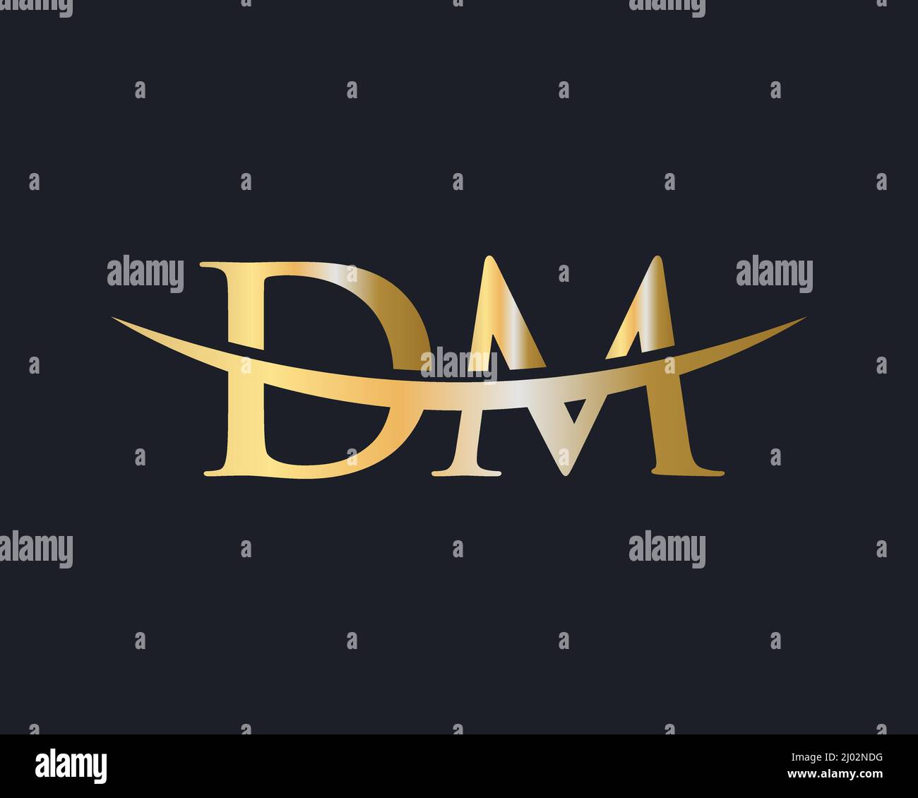 Initial Monogram Letter DM Logo Design Vector. DM-Logo-Designvorlage Stock Vektor