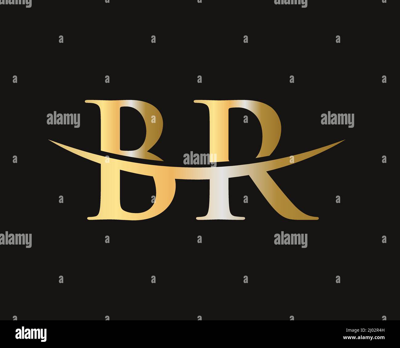 Initial Monogram Letter BR Logo Design Vector. Vorlage für das BR-Logo-Design Stock Vektor