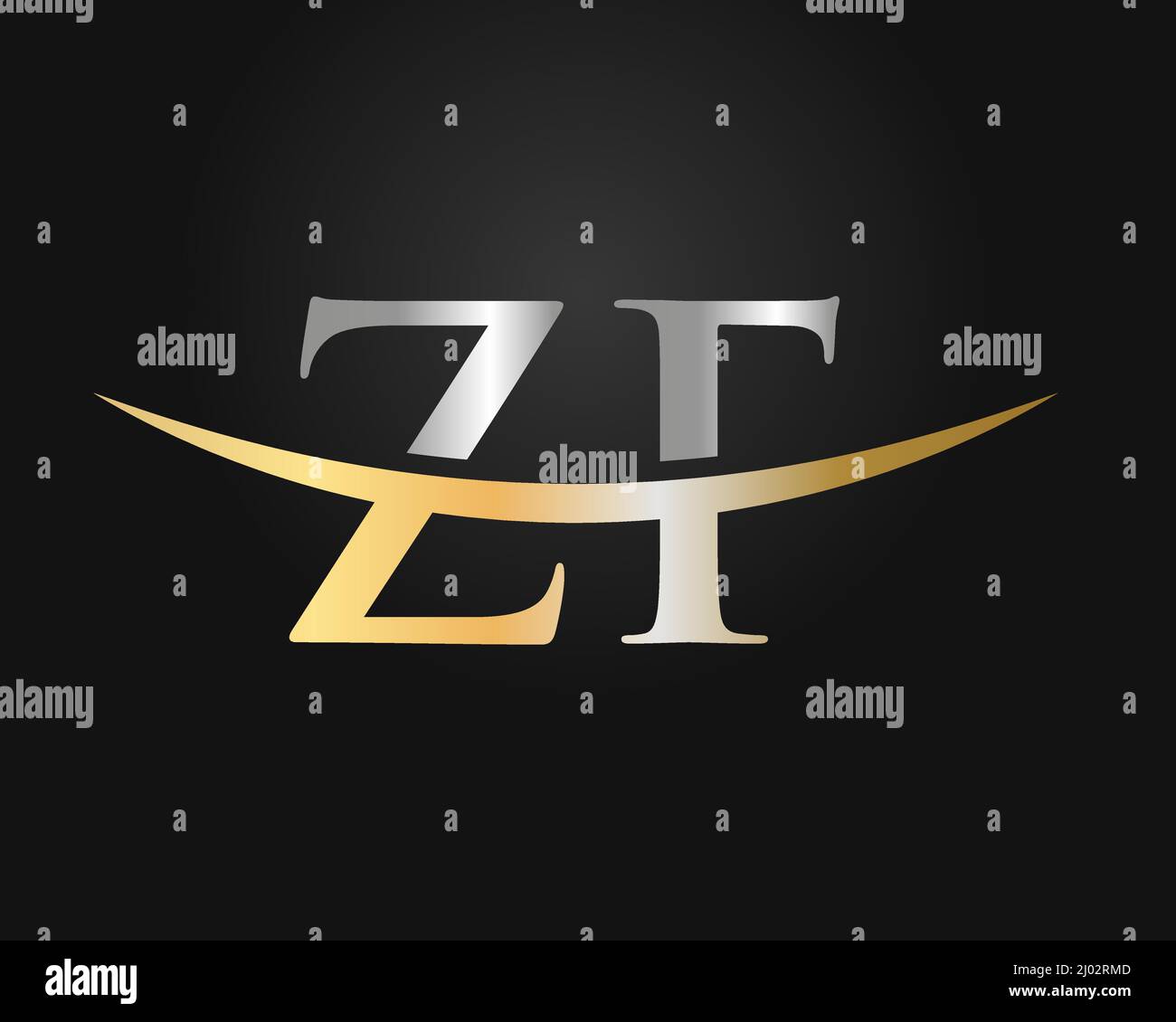 Initial Monogram Letter ZF Logo Design Vektor. ZF-Logo-Design-Vorlage Stock Vektor