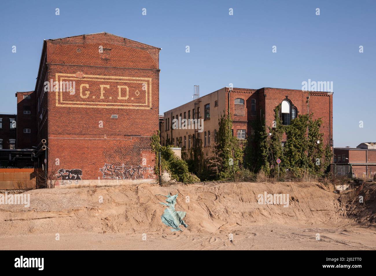 Historische Gebäude der ehemaligen Gasmotorenfabrik Deutz der Klöckner Humboldt Deutz AG auf deutz-muelheimer Straße im Stadtteil Mülheim, Colo Stockfoto