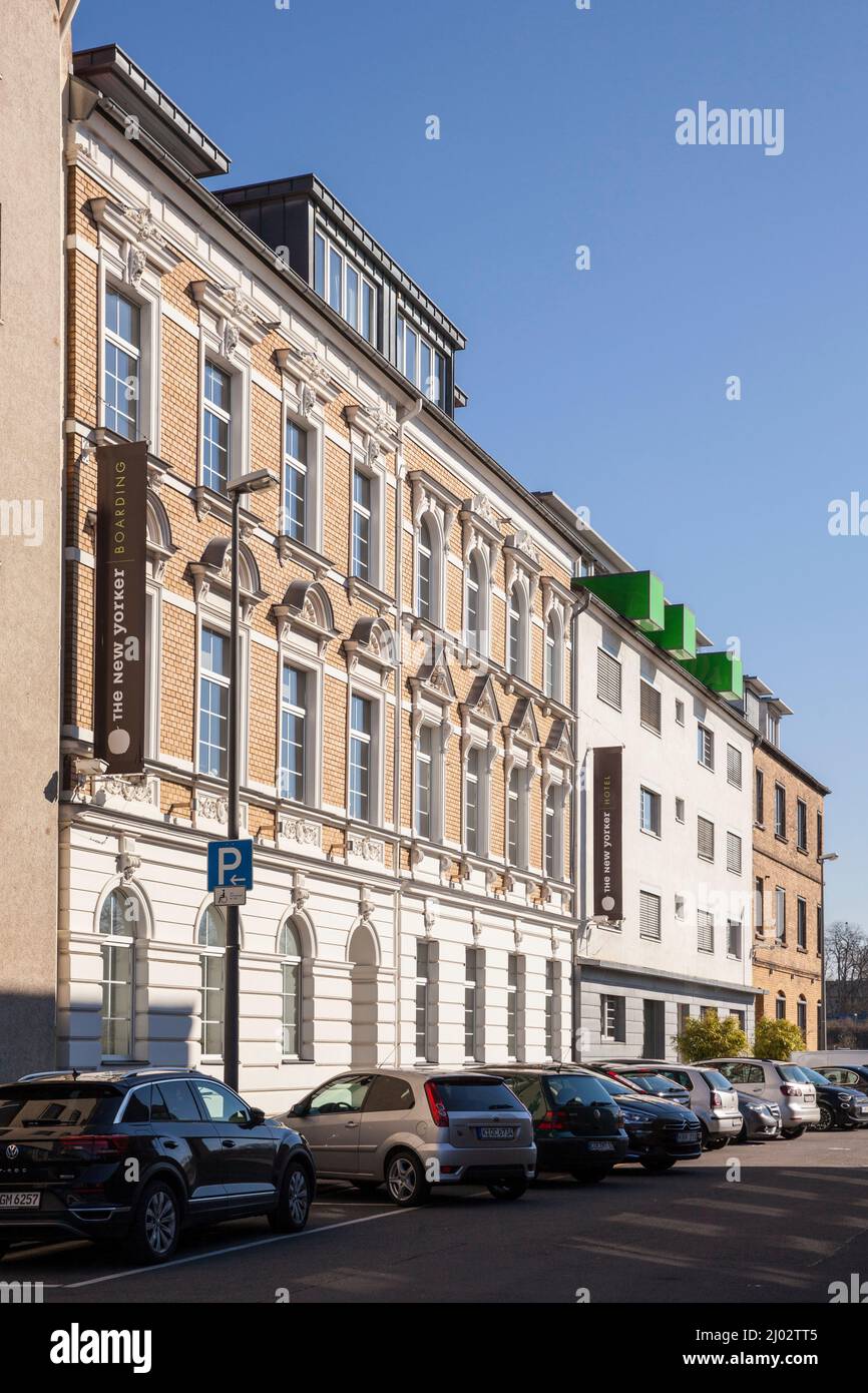 Deutschland, Nordrhein-Westfalen, Köln, das New Yorker Design Hotel im Stadtteil Mülheim. Deutschland, Nordrhein-Westfalen, Köln, das The New Y Stockfoto